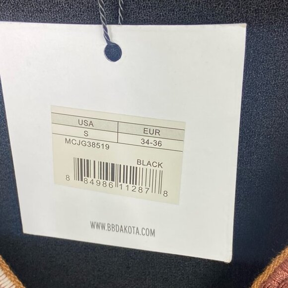 NWT Revolve BB Dakota Black Aztec Fringe Shift Dress Size Small New Bohemian S - Picture 7 of 10